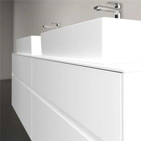 VILLEROY &amp; BOCH Collaro závesná skrinka pod dve umývadlá na dosku, 4 zásuvky, 1600 x 500 x 548 mm, White Matt, C13700MS