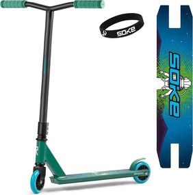 Výkonný skúter SOKE GO! zeleno-modrý