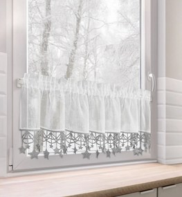 EUROFIRANY KRÁTKA VIANOČNÁ ZÁCLONA NA PÁSKE XMAS 30X150 CM HVIEZDY