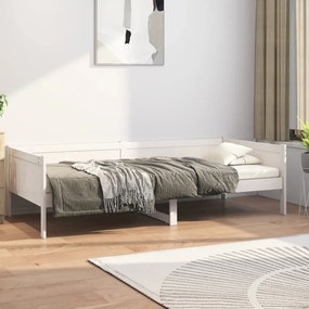 Denná posteľ biela borovicový masív 80x200 cm