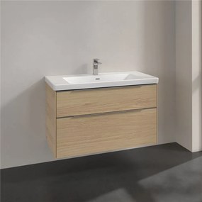 VILLEROY &amp; BOCH Subway 3.0 závesná skrinka pod umývadlo, 2 zásuvky, 973 x 478 x 429 mm, Nordic Oak, C57000VJ