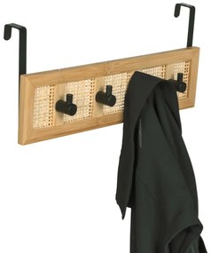 Ratanový vešiak na dvere v prírodnej farbe 33 cm Allegre – Wenko