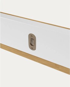 Biela/v prírodnej farbe police v dekore duba 120 cm Abilen – Kave Home