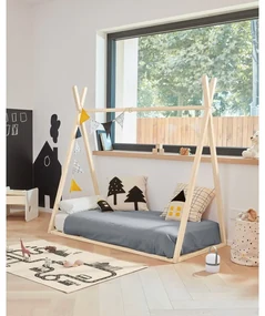 Detská posteľ 70x140 cm v prírodnej farbe Maralis Teepee – Kave Home