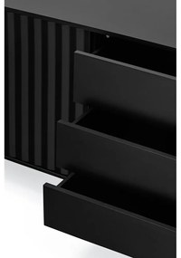 Čierna nízka komoda 211x80 cm Sierra – Teulat