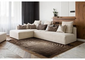 Luxusný kusový koberec shaggy Flimo hnedý 120x160cm