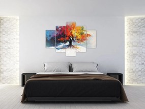 Obraz - Pestrofarebný strom (150x105 cm)