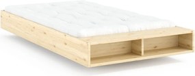 Jednolôžková posteľ z borovicového dreva bez čela s roštom 120x200 cm v prírodnej farbe Merge – Karup