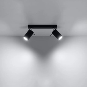 Sollux Lighting Stropné svietidlo RING 2 čierne
