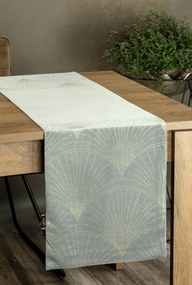 Dekorstudio Elegantný zamatový behúň na stôl BLINK 14 strieborný Rozmer behúňa (šírka x dĺžka): 35x180cm