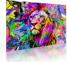 Sklenený obraz - 3D sklenený obraz leva (70x50 cm)