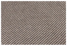 Krémovo-čierny behúň vhodný do exteriéru Narma Diby, 70 × 200 cm