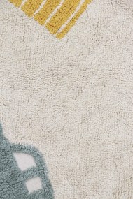 Lorena Canals, Kusový koberec Eco City Wheels, 140x140 (priemer) kruh, viacfarebná, detská izba