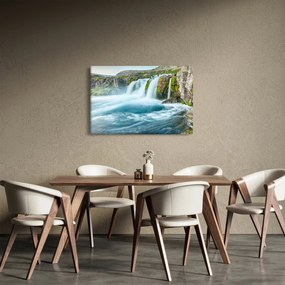 Obraz - Skaly s vodopádmi (90x60 cm)