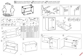 Závesná kuchynská skrinka VITO - 50x36x30 cm - šedá lesklá