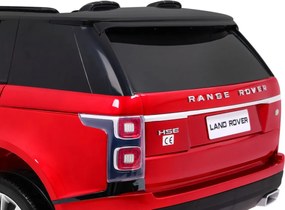 Ramiz Range Rover HSE lakované detské auto pre 2 deti červené SUV + ovládač na diaľkové ovládanie + audio panel