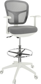 XXXLutz OTOČNÁ STOLIČKA, sieťovina, plochá tkanina, sivá, biela MID.YOU - Online Only kancelárie - 001918062301