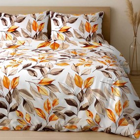SATÉNOVÉ OBLIEČKY LEAVES EXCLUSIVE 200X220 CM, 2KS 70X80 CM LISTY