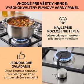 Klarstein Barzona 2, kempingový varič, 2 horáky, 3,4 kW a 4,3 kW, sklenená doska, kryt z nehrdzavejúcej ocele