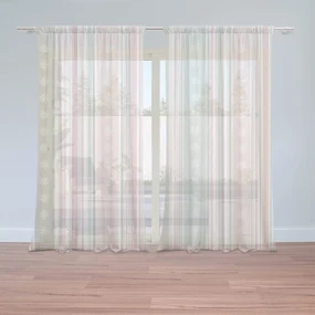 Sablio Záclony Pruhy a bodky: 2ks 150x250cm