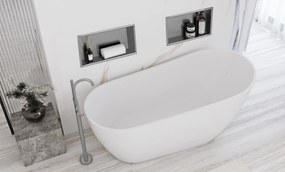 Rea Rea, nerezová vstavaná polica s golierom 450x300x100 mm, oceľová, REA-05601