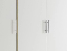 Šatníková skriňa Valencia,155 cm, dub artisan/biela