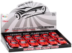 LEAN TOYS Športové auto 1:32, kovové - červená