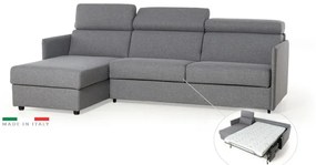Rohová rozkladacia sedacia súprava na každodenné spanie TAVOLA MINI, sivá (penelope 22), 140