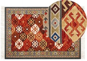 Vlnený kelímový koberec 140 x 200 cm viacfarebný URTSADZOR  Beliani