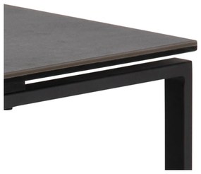 Súprava 3 čiernych konferenčných stolíkov so železným nohami Actona Katrine