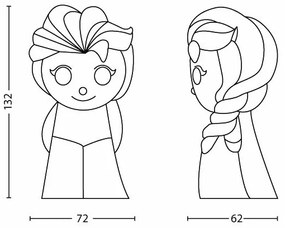 Philips 71768/03/16 - LED Detská lampa DISNEY ELSA 1xLED/0,3W/3V