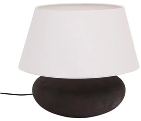 Čiernobiela stolová lampa s textilným tienidlom (výška 35 cm) Nessi – Kave Home