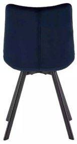LuxuryForm DESIGN Jedálenská stolička ORLEN VELUR - tmavo modrá