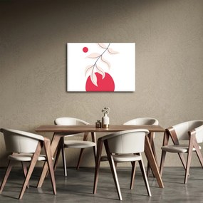 Obraz - Ružová florálna abstrakcia N⁰2 (70x50 cm)