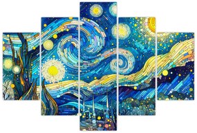 Obraz – Mozaika hviezdnej noci (150x105 cm)
