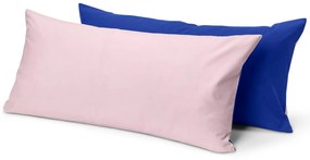 Obliečky na vankúš z renforcé, 2 ks, tmavomodrá a ružová