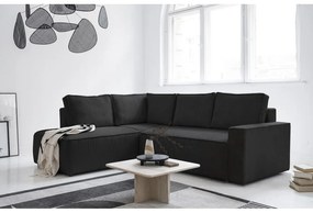 Antracitovosivá menčestrová rozkladacia rohová pohovka (ľavý roh) Brave Dave – Miuform