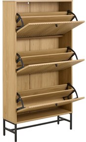 Výklopná skrinka na topánky v dekore duba v prírodnej farbe 72x140x25 cm Albany – Actona