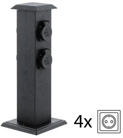 EGLO 93426 - Vonkajší záhradný stĺpik so zásuvkami SCHUKO IP44