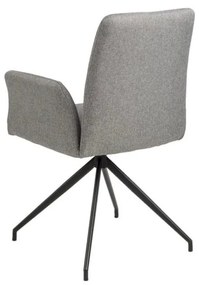 Sivé čalúnené jedálenské kreslo s podrúčkami Naya – Actona