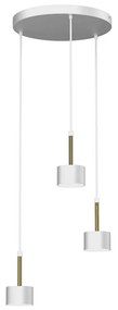 Luster na lanku ARENA 3xGX53/11W/230V biela/zlatá