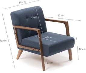 Kreslo PUKI modré