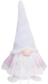 Škriatok s LED nosom – s bielou čiapkou 30 cm