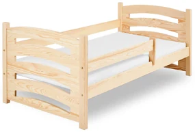Detská posteľ MELA 80 x 160 cm, borovica Rošt: Bez roštu, Matrac: Matrac EASYSOFT 10 cm