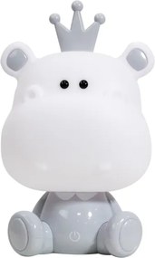 ONLI - LED stmievateľná detská nočná lampička PUPPIES LED/3W/230V 25 cm hroch/sivá