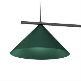 Závesné svietidlo Capital, 2x zelené kovové tienidlo, (fi 46cm), gr