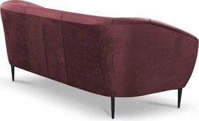 Trojmiestna pohovka Olivio, vínová zamatová látka