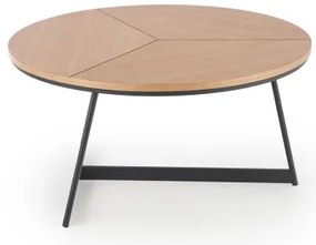 Konferenčný stolík KARIDA 41x80 cm béžová/čierna