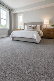 ITC, Metrážny koberec Sweet 75 tmavo šedý, na mieru, šíře 4m, šedá, filc, obývacia izba