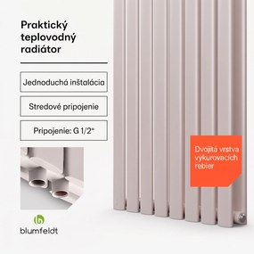 Blumfeldt Tallheo, 47 x 160, radiátor, kúpeľňový radiátor, rúrkový radiátor, 1472 W, teplovodný, 1/2